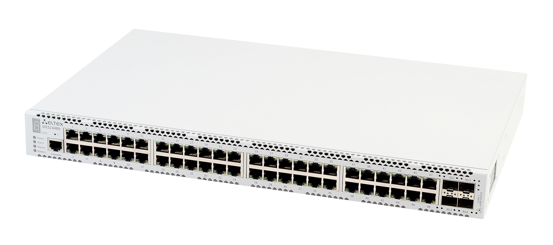 Ethernet-коммутатор MES2448B, 48 портов 10/100/1000 Base-T, 4 порта 10GBase-R (SFP+)/1000Base-X (SFP), L3, 220V AC, 12V DC